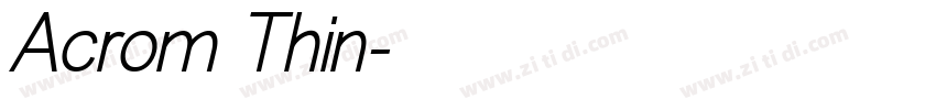 Acrom Thin字体转换